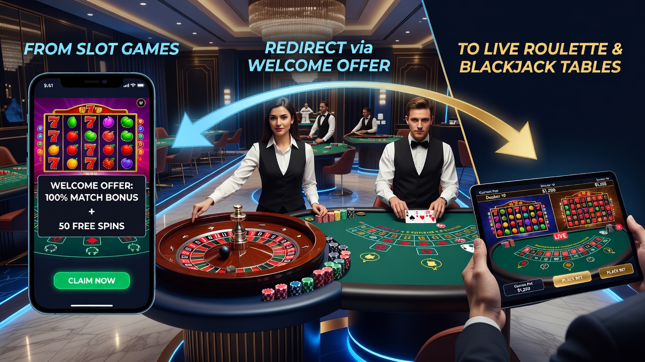 Live roulette en blackjack tafels in een mobiele casino app