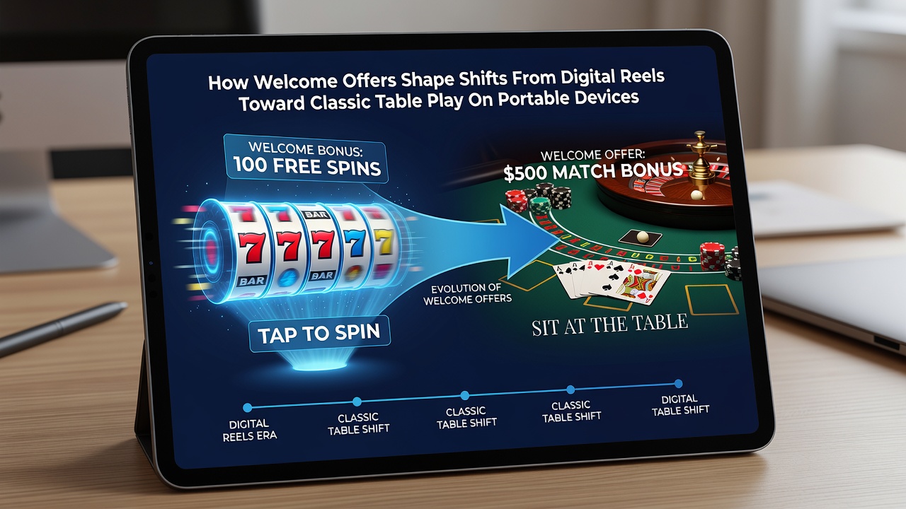Overzicht van mobiele interfaces die slots en live roulette verbinden via bonusstructuren