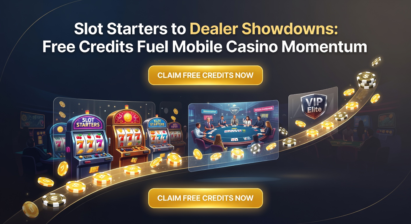 Speler op mobiel apparaat die van slots overstapt naar live dealer tafels met gratis credits in actie